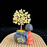  CÂY TÀI LỘC ĐÁ THẠCH ANH MẪU CHÚ TIỂU CAO 18CM (NHIỀU KIỂU) 