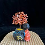  CÂY TÀI LỘC ĐÁ THẠCH ANH MẪU CHÚ TIỂU CAO 18CM (NHIỀU KIỂU) 