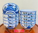  BỘ CHỤC bát ăn bằng gốm sứ cao cấp vẽ Phong cảnh chùa Hương (10 chiếc) 