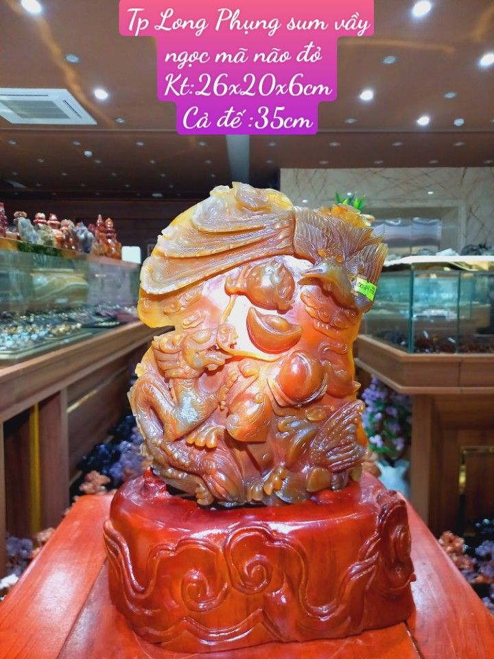  [PHONG THUỶ] TÁC PHẨM LONG PHỤNG SUM VẦY NGỌC MÃ NÃO 