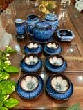  [HÀNG CAO CẤP] BỘ ẤM CHEN MEN HOẢ BIẾN XANH LÒNG HOA (NHIỀU MẪU) 