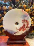  ĐỒNG TÂM NGỌC ONYX TRẮNG 12 CON GIÁP (KÈM ĐẾ) 