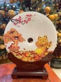 ĐỒNG TÂM NGỌC ONYX TRẮNG 12 CON GIÁP (KÈM ĐẾ) NHIỀU MẪU 