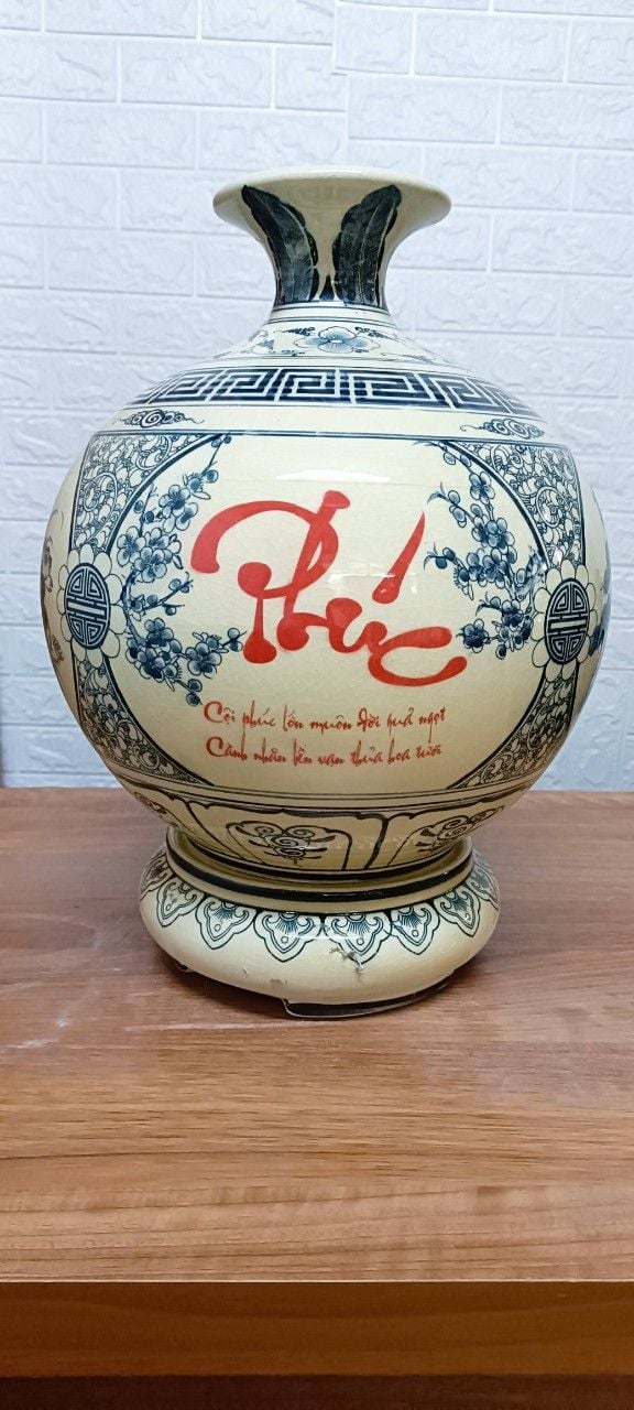  HÚT LỘC MEN HANH HOẠ TIẾT VẼ CHỮ 
