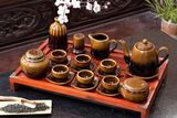  BỘ ẤM CHÉN BÁT TRÀNG MEN HỔ PHÁCH 