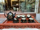  BỘ ẤM CHÉN MEN HOẢ BIẾN VẼ VÀNG VINH HOA PHÚ QUÝ 