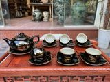  BỘ ẤM CHÉN MEN HOẢ BIẾN VẼ VÀNG VINH HOA PHÚ QUÝ 