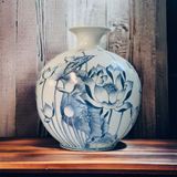  BÌNH HÚT LỘC VẼ SEN KĨ CAO 46CM 