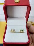 Bông tai Kim Cương Moissanite vàng 10k xoáy gen đá 4LY 