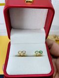  Bông tai Kim Cương Moissanite vàng 10k xoáy gen đá 4LY 