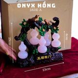  CÂY PHONG THUỶ HỒ LÔ NGŨ PHÚC ONYX HỒNG 