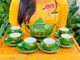  BỘ ẤM CHÉN VẼ VÀNG CẢNH LÀNG QUÊ 