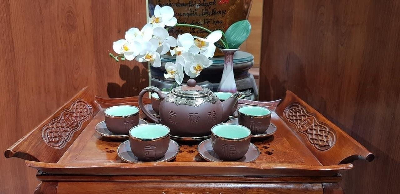  Ấm chén bát tràng kèm phụ kiện BKCEVN-9155 