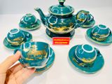  Bộ ấm chén Bát Tràng Họa Tiết Làng Quê Việt Nam 