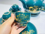  Bộ ấm chén uống trà Hoa Sen Bát Tràng 