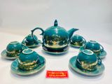  Bộ ấm chén uống trà Hoa Sen Bát Tràng 