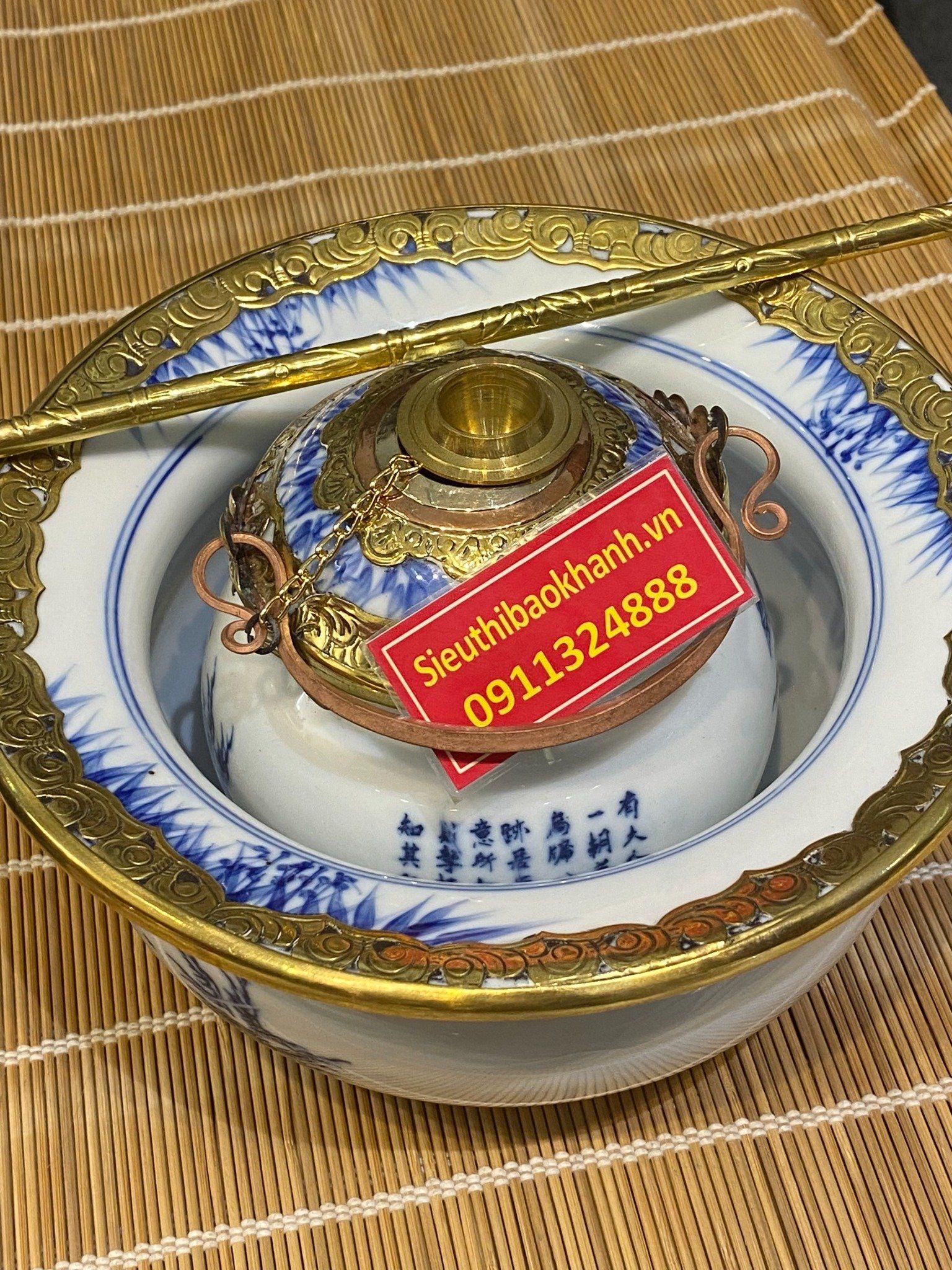  Điếu bát cổ bọc đồng BKCEVN-8033 