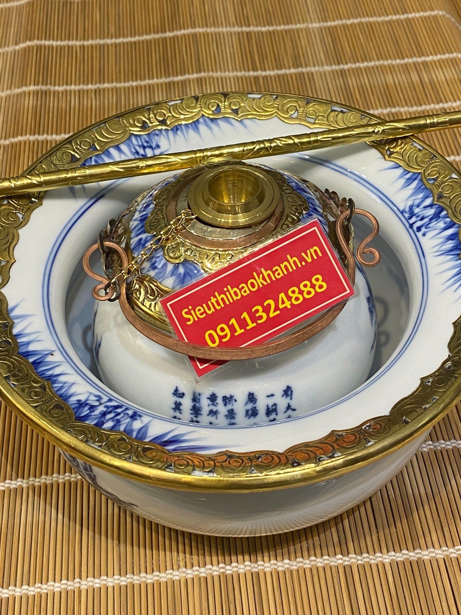  Điếu bát cổ bọc đồng BKCEVN-8033 