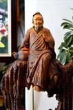  Tượng thần trà ngồi lũa ấm bách xanh 