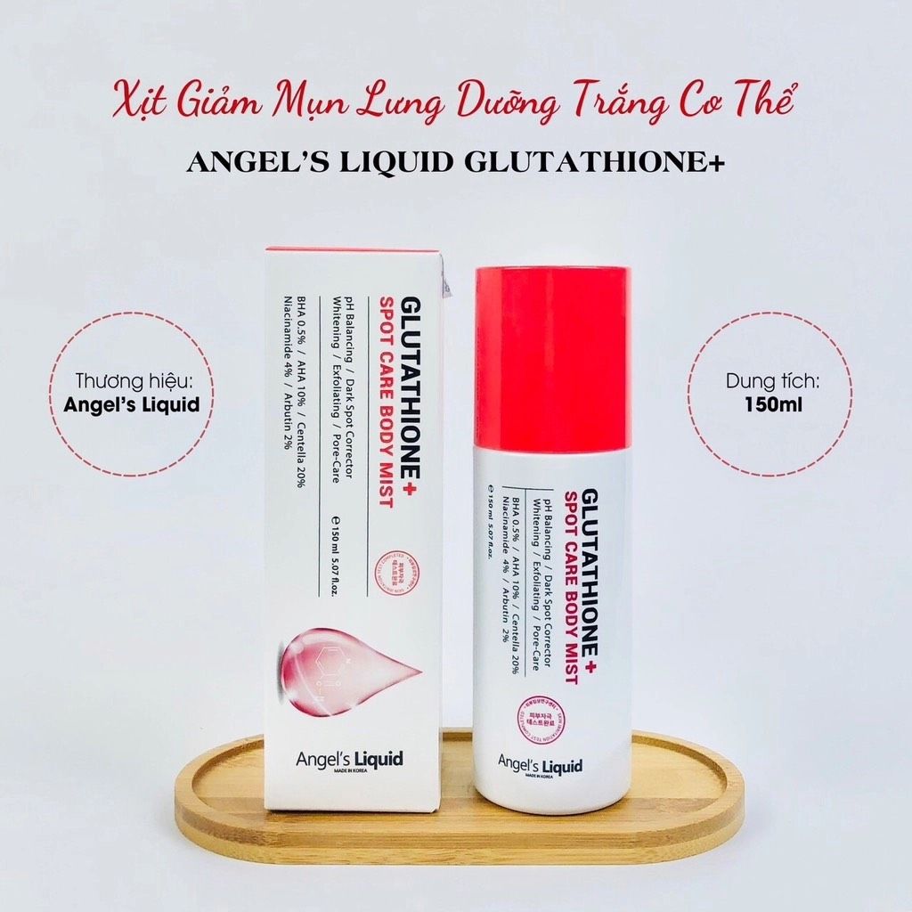 Xịt trị mụn lưng 7 day Angel's Liquid Glutathione Centella Calming Bod –  Siêu Thị Bảo Khánh