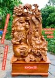  Tác phẩm: Song phúc Lâm môn  Gỗ Hương Ta Liền Khối 