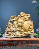  Tượng Di Lặc Tam Phúc Gỗ Nu Hương Liền Khối 