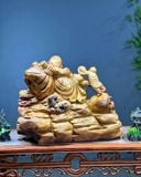  Tượng Di Lặc Tam Phúc Gỗ Nu Hương Liền Khối 