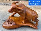  Trâu đứng gỗ hương Việt 