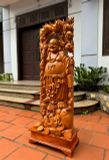  Di Lặc Tam Phúc Vác Cành Đào Gỗ Ngọc Am Thơm Đẹp 