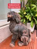  Cún gỗ mun hoa liền khối 