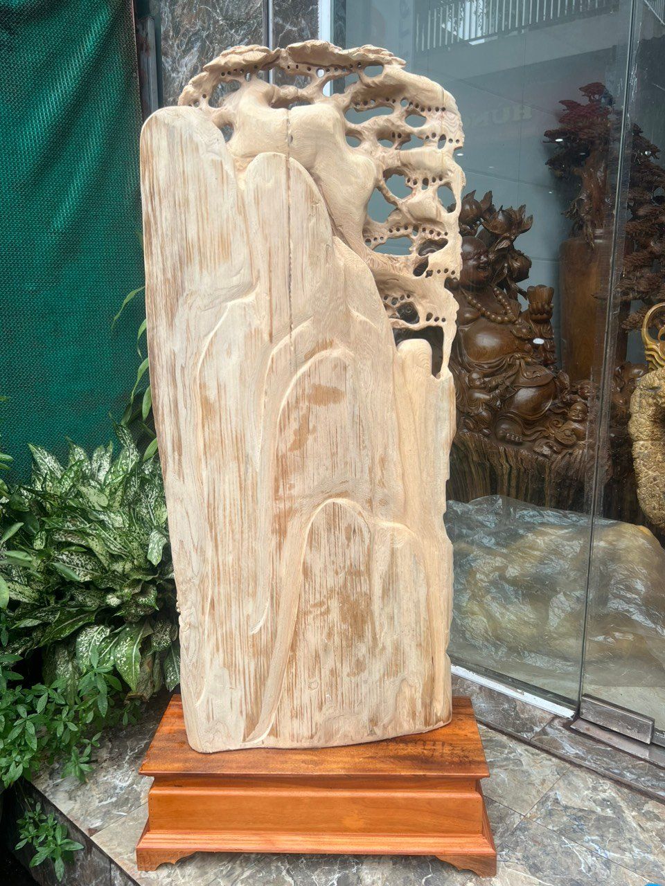  Phúc Lộc Thọ gỗ ngọc am thơm liền khối 
