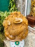  Cụ Cóc Gỗ Mun Đuôi Công - Tượng Gỗ Độc Đáo 