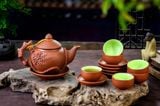  Bộ Ấm Trà Gốm Sứ Bát Tràng - Hoa Văn Truyền Thống 