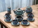  Bộ Ấm Chén Ngọc Lam Tinh Hoa kèm 3 phụ kiện 