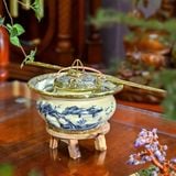 Bộ điếu bát men rạn cổ, dáng thắt 