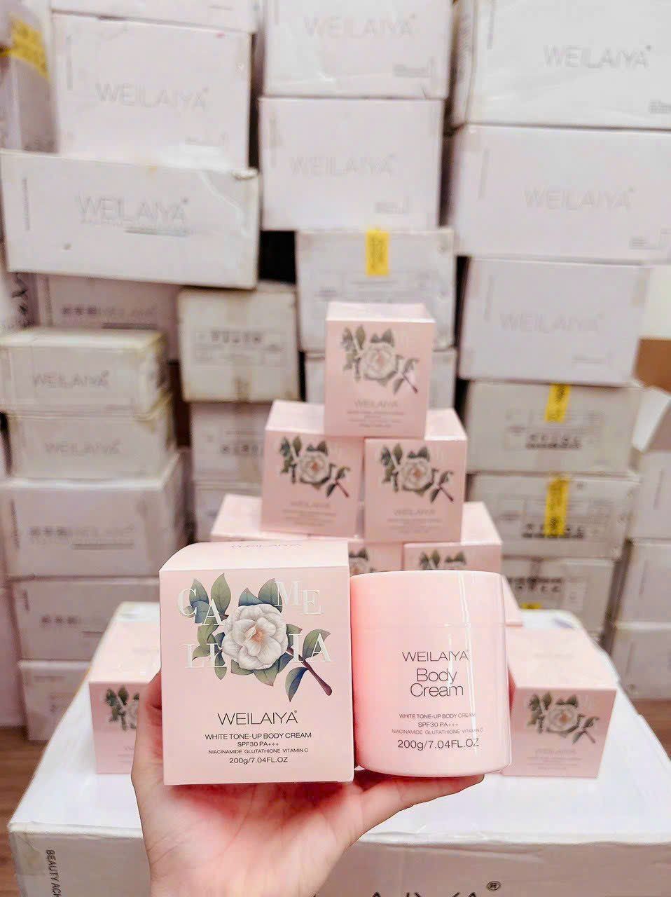  Kem Body Kích Trắng Nâng Tone Bảo Vệ Da Weilaiya | Bí quyết làn da sáng mịn tự nhiên 
