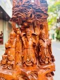  Tam Đa Phúc Lộc Thọ Tiểu Cảnh (Gỗ Hương Ta Liền Khối) 