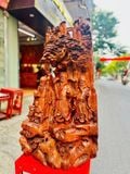  Tam Đa Phúc Lộc Thọ Tiểu Cảnh (Gỗ Hương Ta Liền Khối) 
