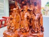  Tam Đa Phúc Lộc Thọ Tiểu Cảnh (Gỗ Hương Ta Liền Khối) 