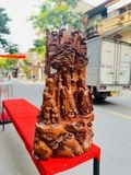  Tam Đa Phúc Lộc Thọ Tiểu Cảnh (Gỗ Hương Ta Liền Khối) 