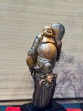  Cụ Di Lặc Vác Bao Tiền (Gỗ Ngọc Am Liền Khối) 