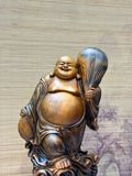  Cụ Di Lặc Vác Bao Tiền (Gỗ Ngọc Am Liền Khối) 