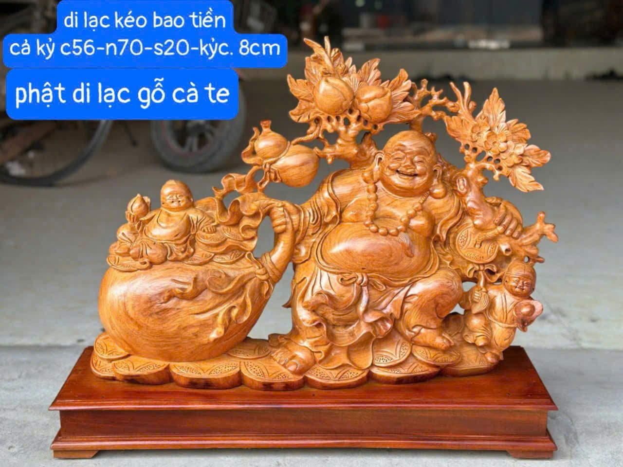  Tượng Di Lặc Kéo Gỗ Cà Te Việt 