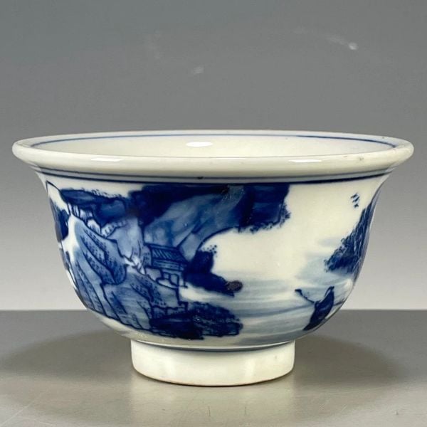  Chén Trà Trắng Xanh Cổ 