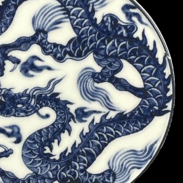  Đế Để Bình Hoa Họa Tiết Rồng Xanh 