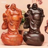  Tượng Phật Di Lặc được chạm khắc bằng gỗ mun 
