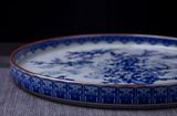  Bộ ấm trà sứ trắng xanh 