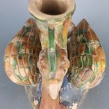  Bình cổ ba màu phù điêu Phượng Hoàng 