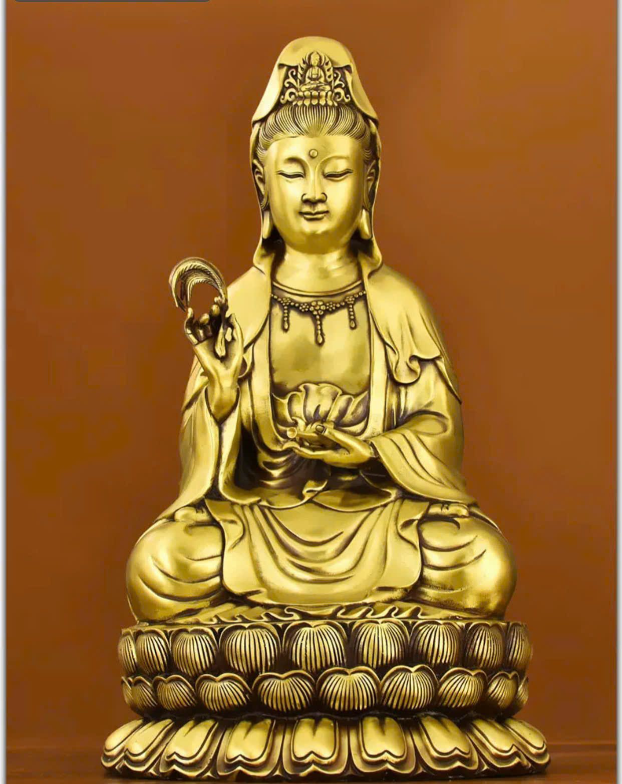  Tượng Quan Âm Bồ Tát bằng đồng 