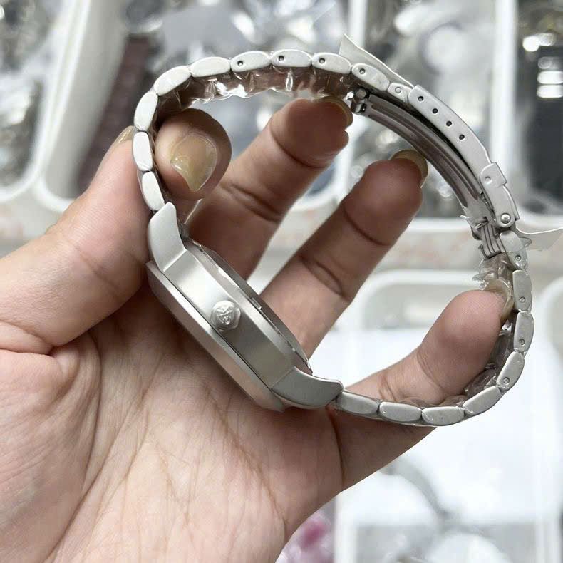  Đồng hồ thời trang cao cấp dây đeo bằng thép không gỉ cổ điển 
